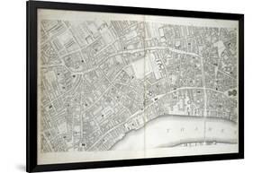 Plate from 'Plan of the Cities of London and Westminster the Borough of Southwark-Richard Horwood-Framed Giclee Print