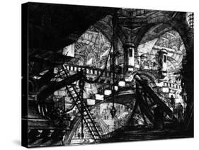 Plate from the 'Carceri D'Invenzione' Series, 1761-Giovanni Battista Piranesi-Stretched Canvas