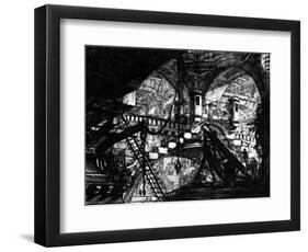 Plate from the 'Carceri D'Invenzione' Series, 1761-Giovanni Battista Piranesi-Framed Giclee Print