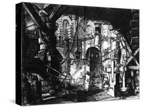 Plate from the 'Carceri D'Invenzione' Series, 1761-Giovanni Battista Piranesi-Stretched Canvas