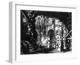 Plate from the 'Carceri D'Invenzione' Series, 1761-Giovanni Battista Piranesi-Framed Giclee Print