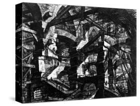 Plate from the 'Carceri D'Invenzione' Series, 1761-Giovanni Battista Piranesi-Stretched Canvas