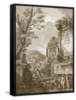 Plate I, from 'Ruins of the Palace of Emperor Diocletian at Spalatro in Dalmatia', Published 1764-Robert Adam-Framed Stretched Canvas