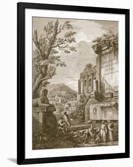 Plate I, from 'Ruins of the Palace of Emperor Diocletian at Spalatro in Dalmatia', Published 1764-Robert Adam-Framed Premium Giclee Print