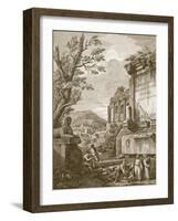 Plate I, from 'Ruins of the Palace of Emperor Diocletian at Spalatro in Dalmatia', Published 1764-Robert Adam-Framed Giclee Print