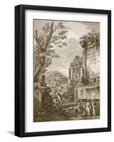 Plate I, from 'Ruins of the Palace of Emperor Diocletian at Spalatro in Dalmatia', Published 1764-Robert Adam-Framed Giclee Print