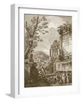 Plate I, from 'Ruins of the Palace of Emperor Diocletian at Spalatro in Dalmatia', Published 1764-Robert Adam-Framed Giclee Print