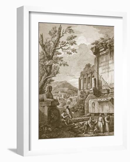 Plate I, from 'Ruins of the Palace of Emperor Diocletian at Spalatro in Dalmatia', Published 1764-Robert Adam-Framed Giclee Print