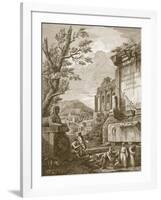 Plate I, from 'Ruins of the Palace of Emperor Diocletian at Spalatro in Dalmatia', Published 1764-Robert Adam-Framed Giclee Print
