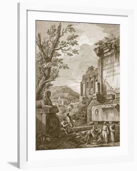 Plate I, from 'Ruins of the Palace of Emperor Diocletian at Spalatro in Dalmatia', Published 1764-Robert Adam-Framed Giclee Print