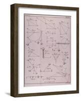 Plate I, Illustrating Law II from Volume I of "The Mathematical Principles of Natural Philosophy"-null-Framed Giclee Print