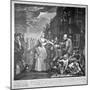 Plate IV of a Rake's Progress, 1735-William Hogarth-Mounted Giclee Print