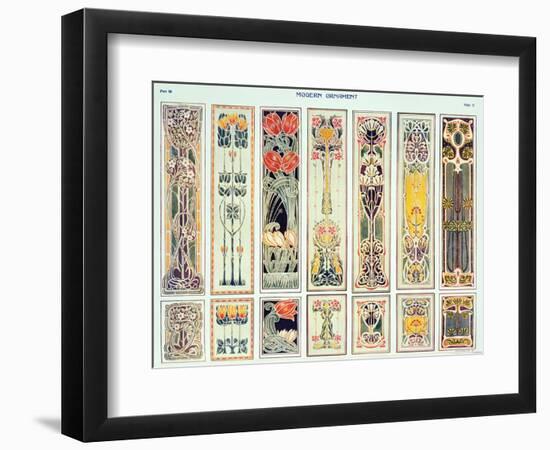 Plate IX from 'Modern Ornament' published by Decorative Art Journal Company Ltd. c.1900-H. Summerfield Rogerson-Framed Giclee Print