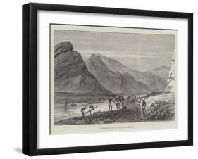 Plate-Laying on the Bolan Pass Railway-null-Framed Giclee Print