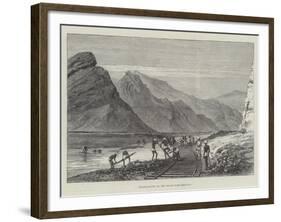 Plate-Laying on the Bolan Pass Railway-null-Framed Giclee Print