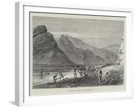 Plate-Laying on the Bolan Pass Railway-null-Framed Giclee Print