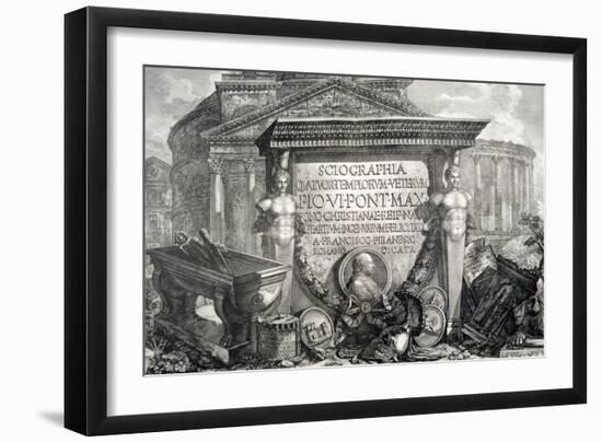 Plate LXXIII-IV Capriccio of Architectural Ruins and Antiquities, Illustration for Chapter…-Giovanni Battista Piranesi-Framed Giclee Print