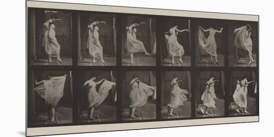 Plate Number 188. Dancing , 1887-Eadweard Muybridge-Mounted Photographic Print