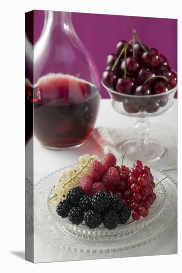 Plate of Berries, Cherries in Stemmed Glass-Eising Studio - Food Photo and Video-Stretched Canvas