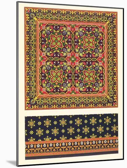 Plate of Design for Carpets, from 'Industrial Arts of the Nineteenth Century', by Matthew Digby Wya-Augustus Welby Pugin-Mounted Giclee Print