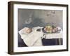 Plate of Peaches-Paul Cézanne-Framed Giclee Print