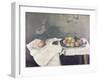 Plate of Peaches-Paul Cézanne-Framed Giclee Print