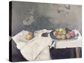 Plate of Peaches-Paul Cézanne-Stretched Canvas