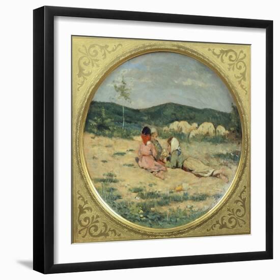 Plate Painted with Figures of Shepherds-Niccolo Cannicci-Framed Giclee Print