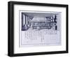 Plate Showing Chemical Laboratory and Table of Affinities from Denis Diderot-null-Framed Giclee Print