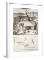 Plate Showing Forge and Measuring Instruments from Denis Diderot, Jean Baptiste Le Rond D'Alembert-null-Framed Giclee Print