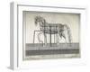 Plate Showing Iron Framework of Equestrian Statue and Pillars Supporting it from Denis Diderot-null-Framed Giclee Print