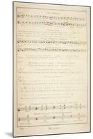 Plate Showing Sheet Music with Persian Air-null-Mounted Giclee Print