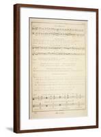 Plate Showing Sheet Music with Persian Air-null-Framed Giclee Print