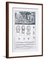 Plate Showing the 'Curee': Parts of the Stag Killed During the Hunt are Given to the Dogs-null-Framed Giclee Print