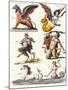 Plate Showing Various Mythological Hybrids, 1830-German School-Mounted Giclee Print