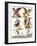 Plate Showing Various Mythological Hybrids, 1830-German School-Framed Giclee Print