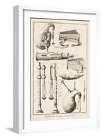 Plate Vi: Wind Instruments from the Encyclopedia of Denis Diderot-Robert Benard-Framed Giclee Print