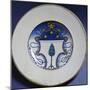 Plate with Coat of Arms, Ceramic, Deruta Manufacture, Umbria, Italy, 16th Century-null-Mounted Giclee Print