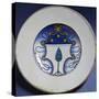 Plate with Coat of Arms, Ceramic, Deruta Manufacture, Umbria, Italy, 16th Century-null-Stretched Canvas