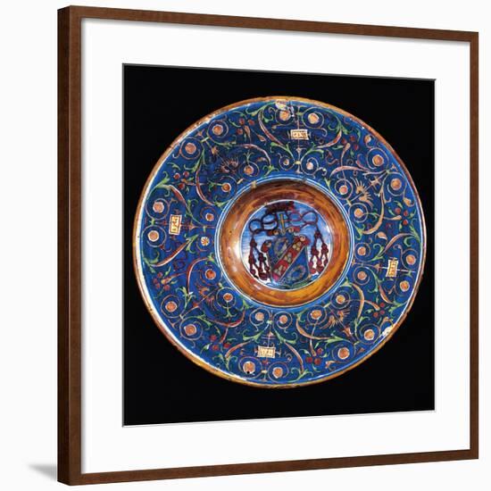 Plate with Coat of Arms-Giorgio Andreoli-Framed Giclee Print