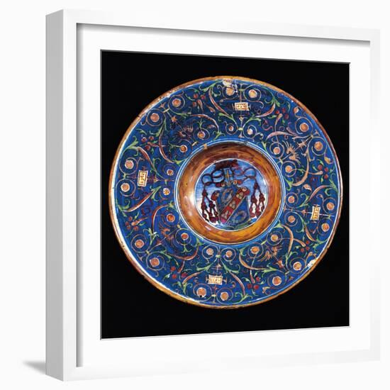 Plate with Coat of Arms-Giorgio Andreoli-Framed Giclee Print