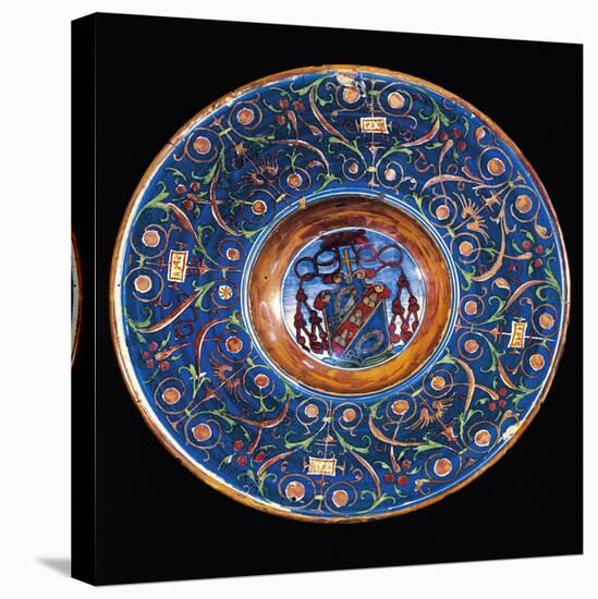 Plate with Coat of Arms-Giorgio Andreoli-Stretched Canvas