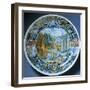 Plate with Depiction of David and Goliath, Ceramic-null-Framed Giclee Print