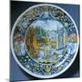 Plate with Depiction of David and Goliath, Ceramic-null-Mounted Giclee Print