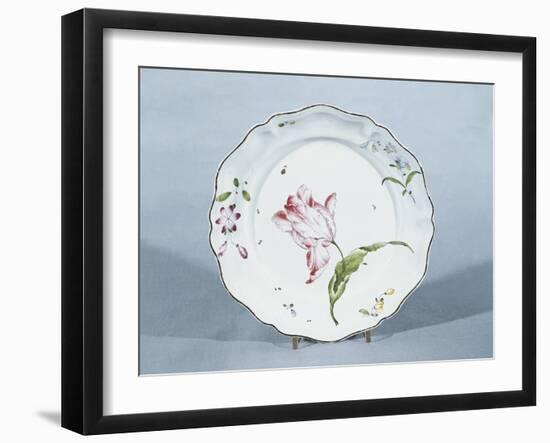 Plate with Floral Decorations, Ca 1760-Joseph Harold Swanwick-Framed Giclee Print