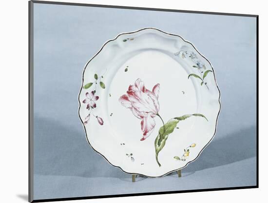 Plate with Floral Decorations, Ca 1760-Joseph Harold Swanwick-Mounted Giclee Print