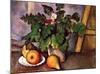 Plate with Fruit and Earthenware-Paul Cézanne-Mounted Art Print