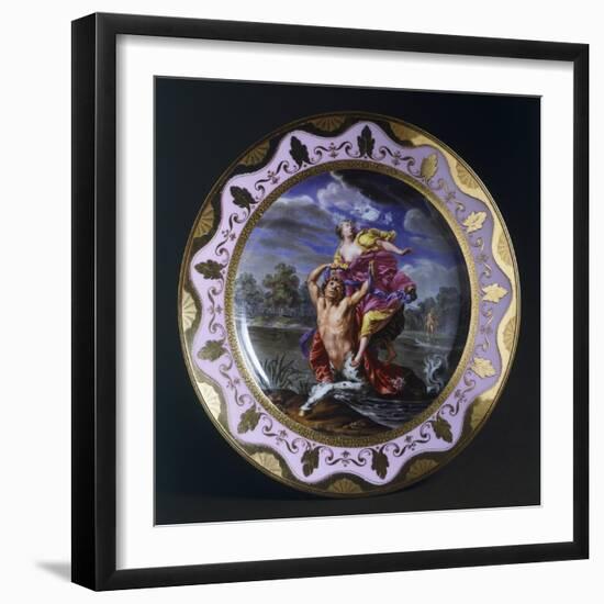 Plate with Mythological Scene Depicting Deianira and Nessus-null-Framed Giclee Print