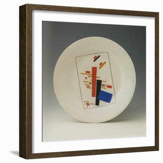 Plate with Suprematist Decoration-Kasimir Severinovich Malevich-Framed Giclee Print