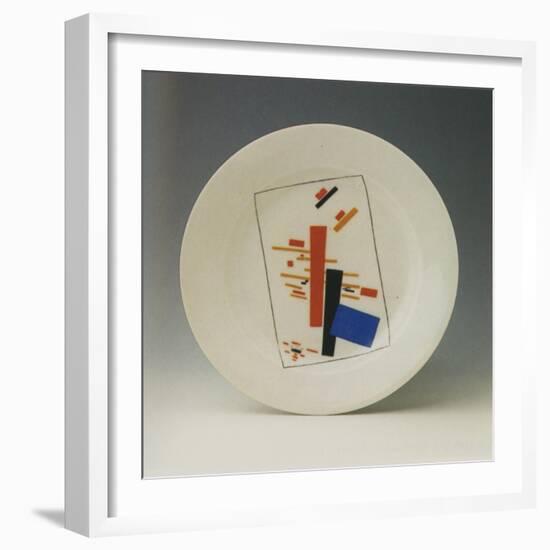 Plate with Suprematist Decoration-Kasimir Severinovich Malevich-Framed Giclee Print